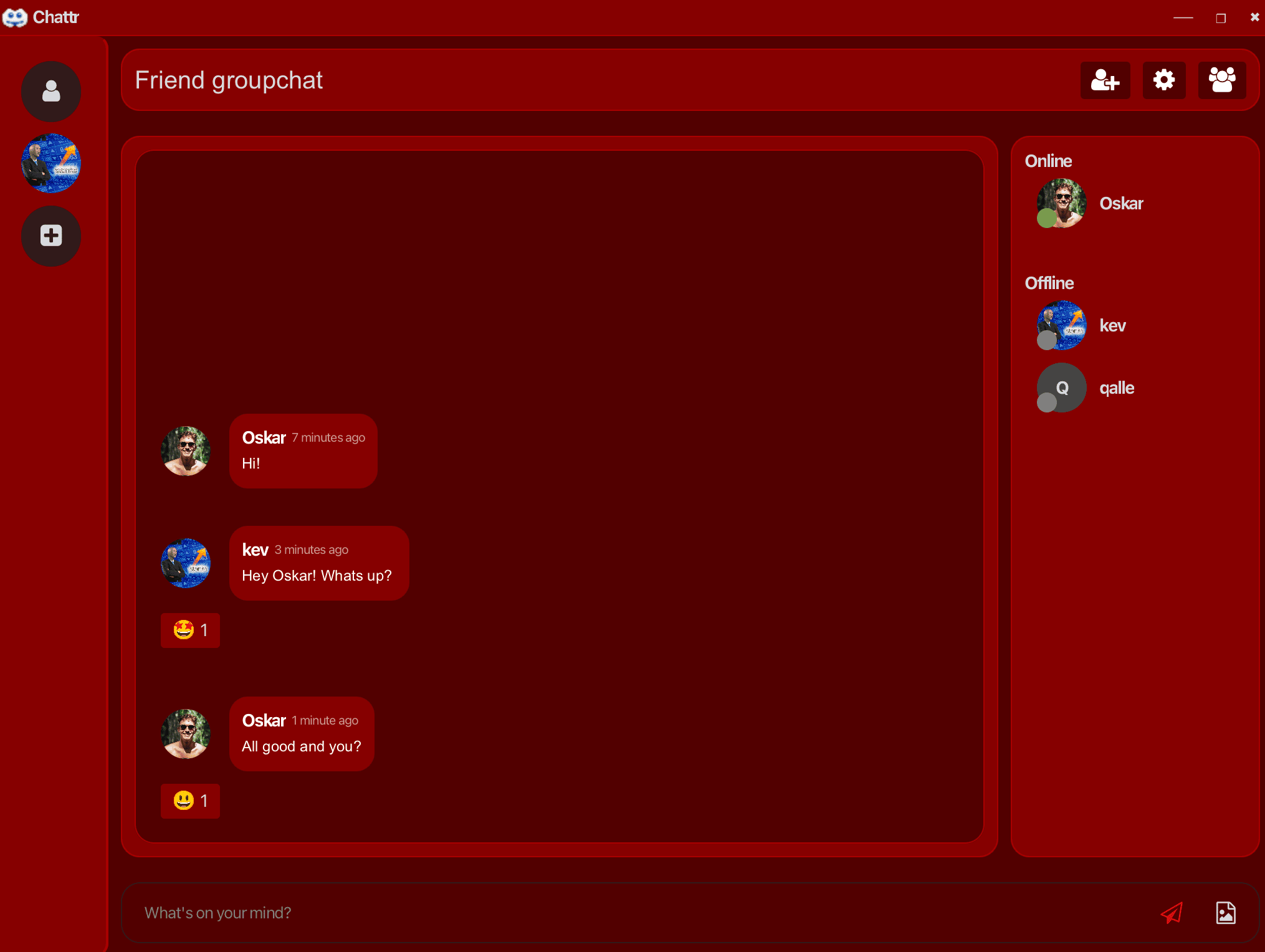 Chat app screenshot